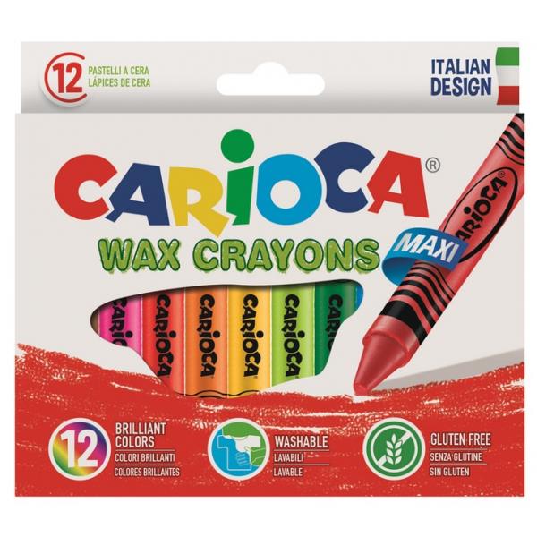 ΚΗΡΟΜΠΟΓΙΕΣ CARIOCA WAX CRAYONS MAXI/12 τεμ.