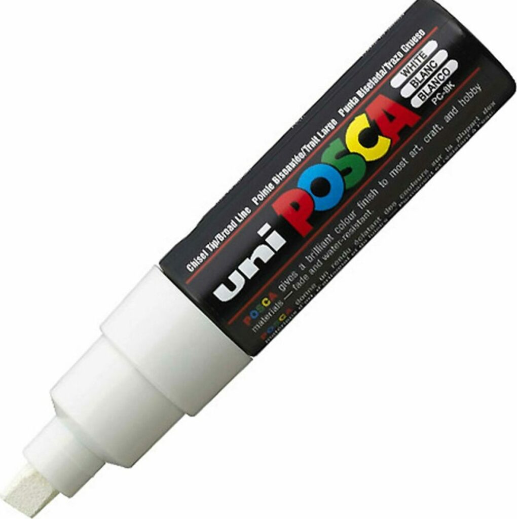 ΜΑΡΚΑΔΟΡΟΣ POSCA PC-8K 8.0MM ΛΕΥΚΟΣ WHITE