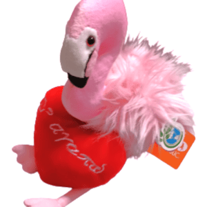 ΛΟΥΤΡΙΝΟ ΒΑΛΕΝΤΙΝΟΥ FLAMINGO IN LOVE WITH HEART 20 CM