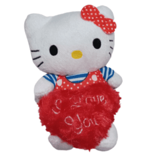 ΛΟΥΤΡΙΝΗ ΚΟΚΚΙΝΟ ΦΙΟΓΚΑΚΙ  HELLO KITTY IN LOVE 15CM