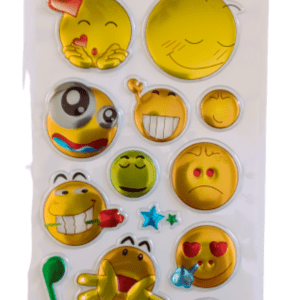 ΑΥΤΟΚΟΛΛΗΤΑ METALLIC POP UP SMILEY 26X10CM