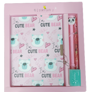 ΣΕΤ DIARY CUTE BEAR 13X18CM ΡΟΖ