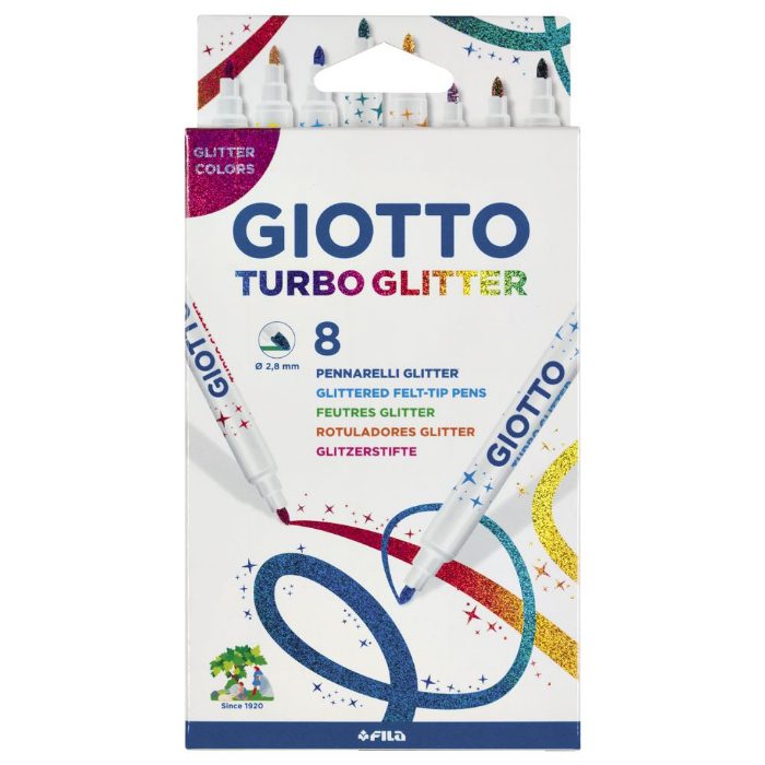 MAΡΚΑΔΟΡΟΙ GIOTTO GLITTER TURBO 8 ΤΕΜΑΧΙΩΝ