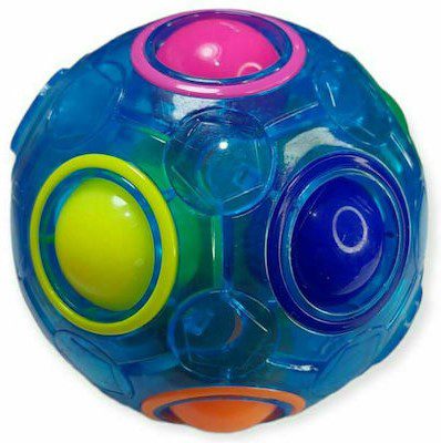 FOOTBALL FIDGET BALL BLUE ΦΩΤΙΖΟΜΕΝΟ 7,5 CM